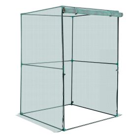 VEVOR Crop Cage, 3.9 x 3.9 x 5.9 ft Plant Protection Tent with Zippered Door, Wind-Resistant Tall Crop Cage, Easy to Install, Outdoor Raised Bed