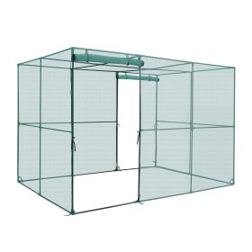VEVOR Crop Cage, 9.5 x 6.36 x 6.36 ft Plant Protection Tent with Zippered Door, Wind-Resistant Tall Crop Cage, Easy to Install